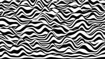 Free vector trendy 3d zebra black and white stripes distorted backdrop