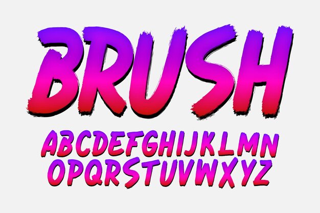 trendy brush font design