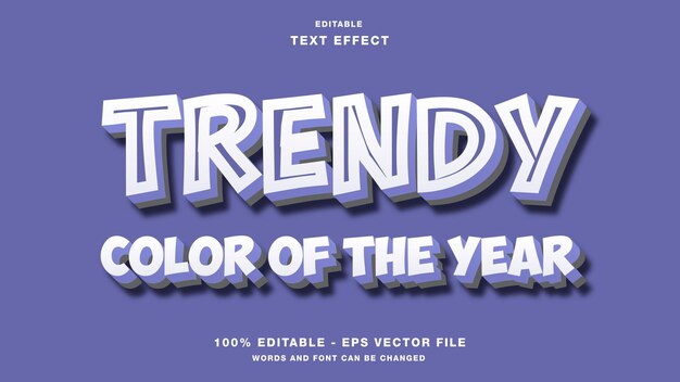 Trendy color of the year 3d editable text effect