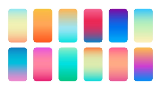 Free vector trendy colorful gradient background in collection for ui element
