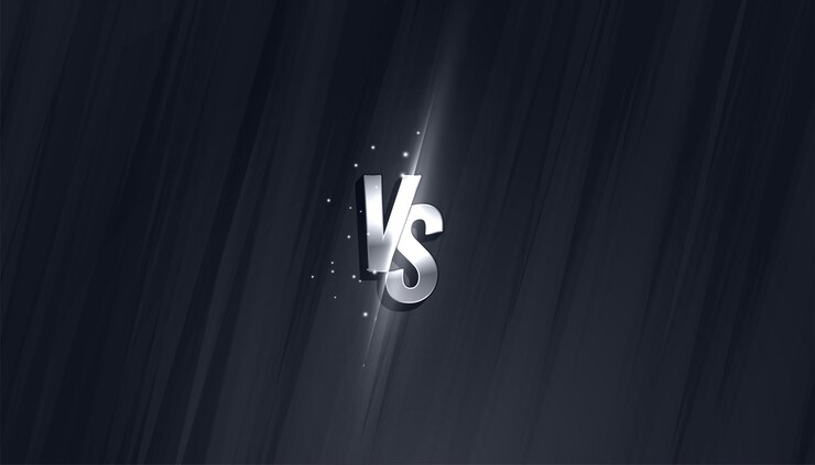 Free Vector trendy dual clash versus banner for product comparison