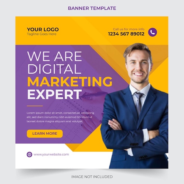 Trendy editable professional digital business agency marketing social media post and banner template