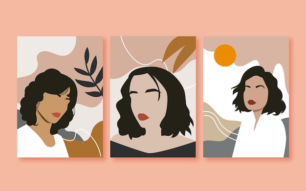 trendy fashion portraits cover collection