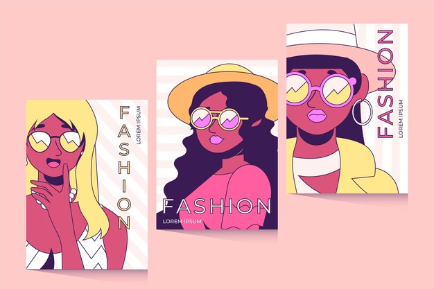 trendy fashion portraits covers collection