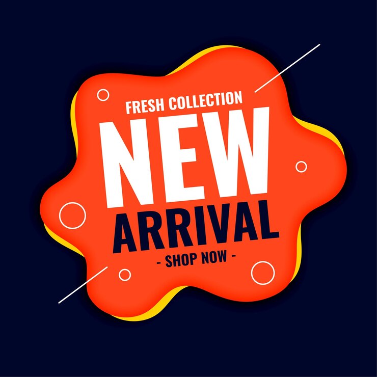 Free Vector trendy and new brand arrival poster for business marketing