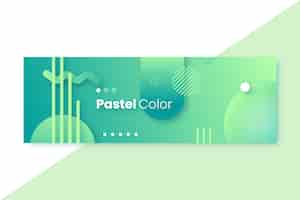 Vettore gratuito banner di colore pastello alla moda