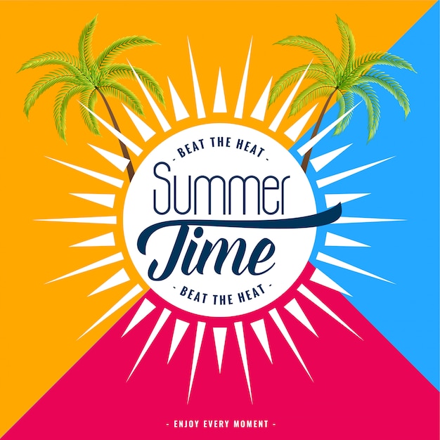 Free vector trendy summer time banner