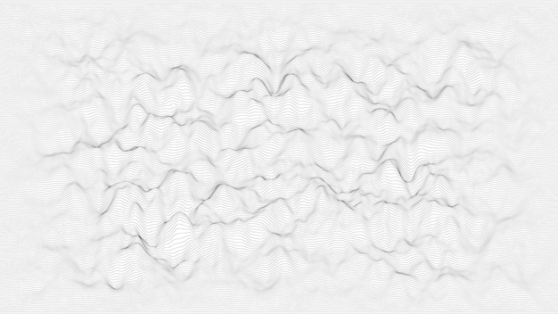 Free vector trendy ultra thin striped backdrop with wave distortion lines abstract noise landscape procedural ripple background