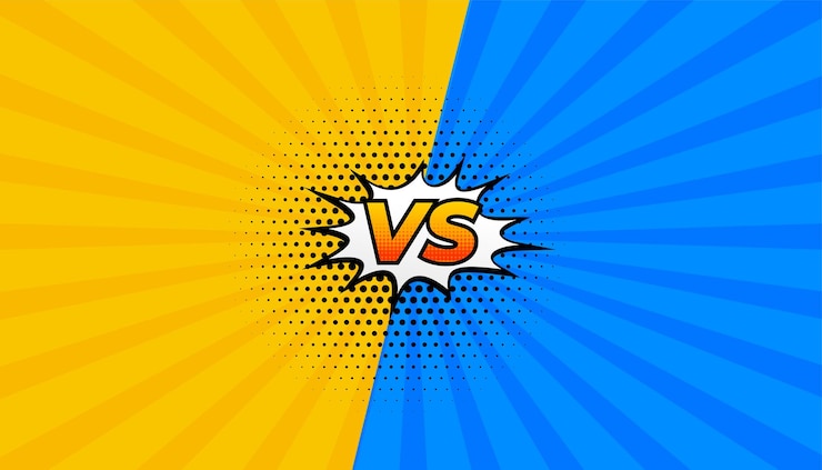 Free Vector trendy versus vs tournament banner in cartoon style