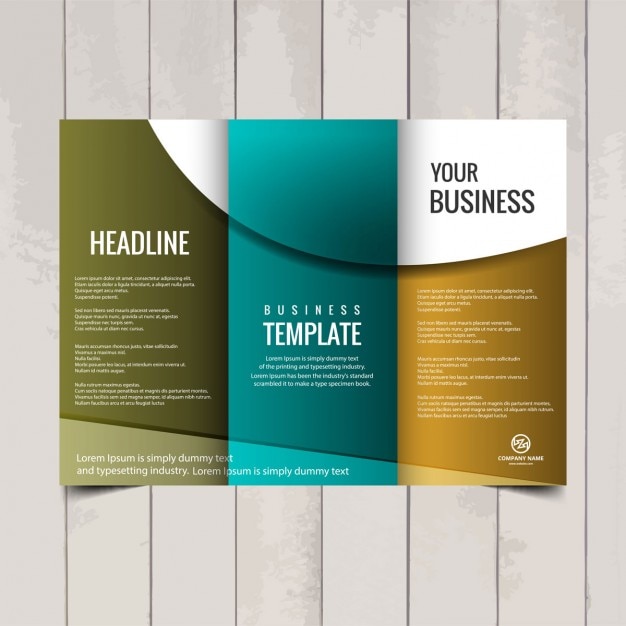 Free vector tri fold brochure template