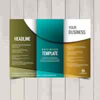 Free vector tri fold brochure template