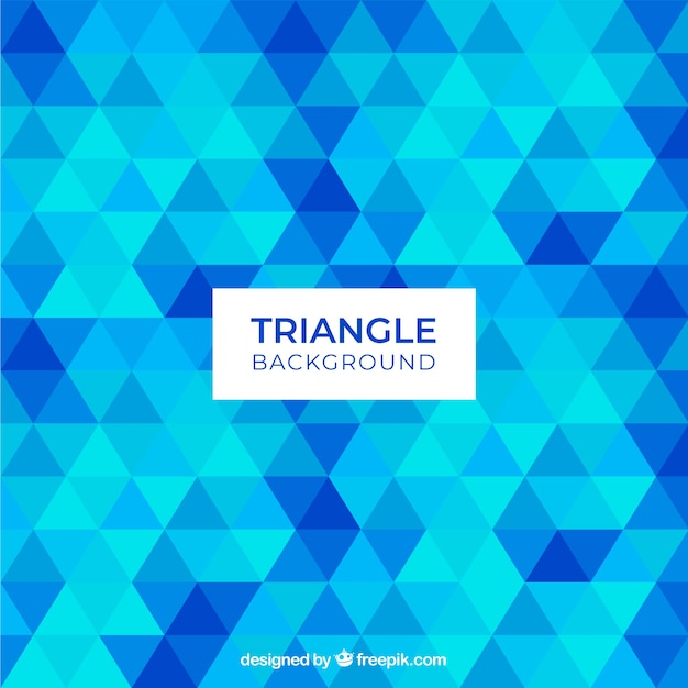 Free vector triangle background in blue color