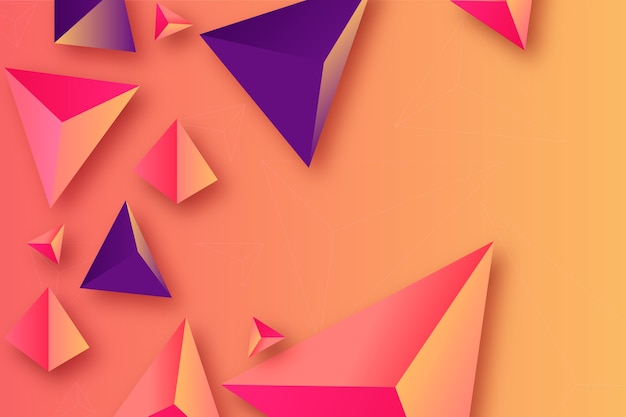 Triangle background with intense colors