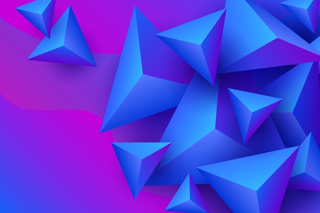 Triangle background with vivid colors