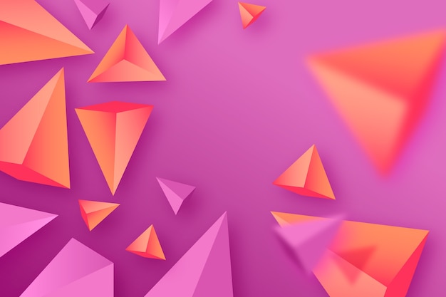 Triangle background with vivid colors