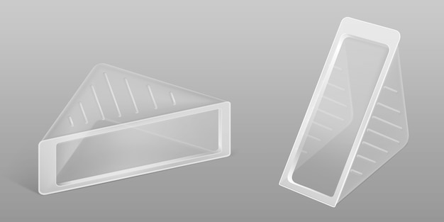 Triangle clear plastic pack for sandwich