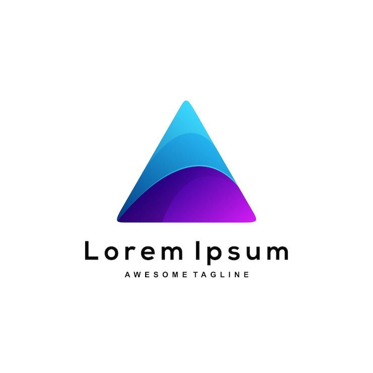 Free Vector triangle gradient logo colorful