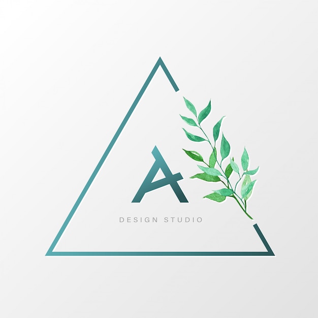 Треугольник натуральный логотип дизайн шаблона для брендинга, фирменного стиля.