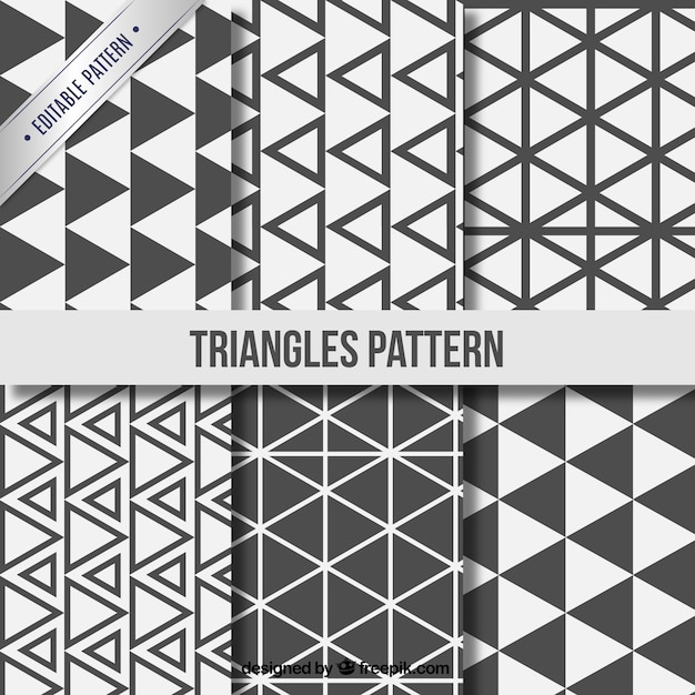 Free vector triangle patterns collection