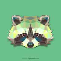 Free vector triangle raccoon design