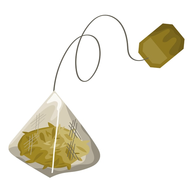 Бесплатное векторное изображение Зеленый значок треугольного чайного пакетика