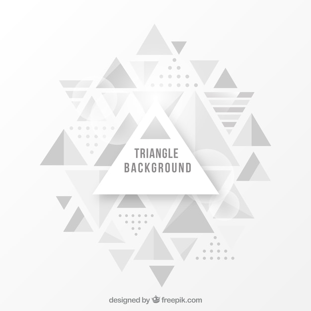 Free vector triangle white background