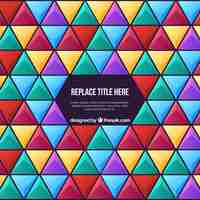 Free vector triangles background with different colors