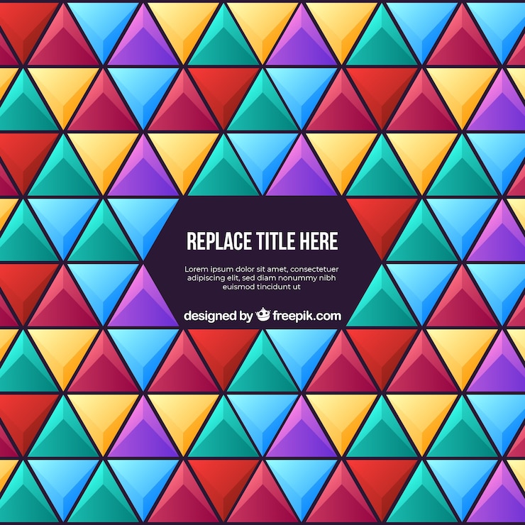 मुफ़्त वेक्टर triangles background with different colors