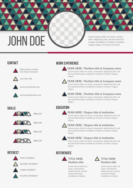 Triangles design resume