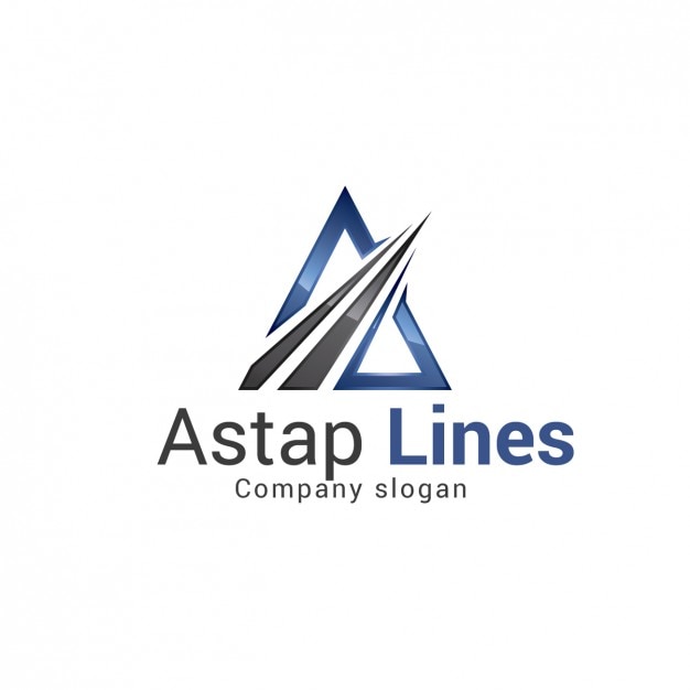 Free vector triangular company logo template