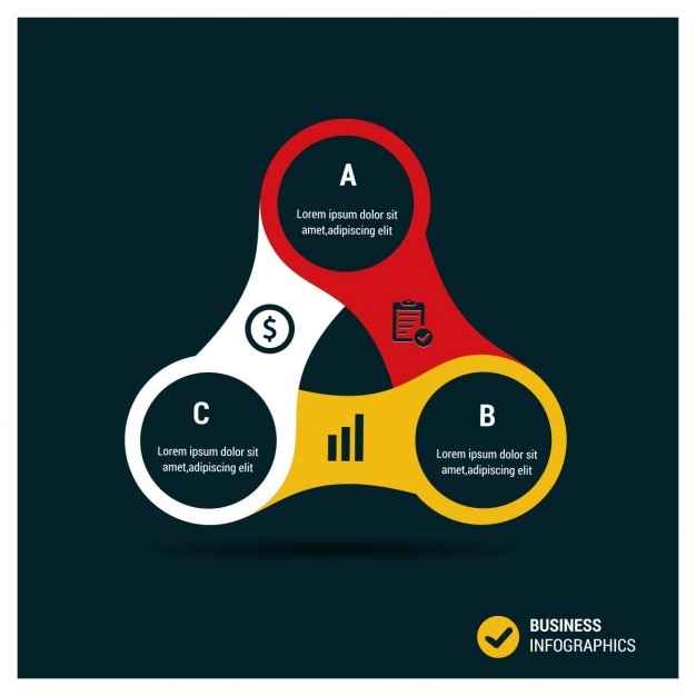 Vettore gratuito creativo triangolo modello di business infografica