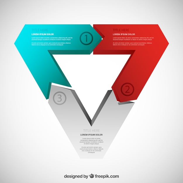 Free vector triangular infographic