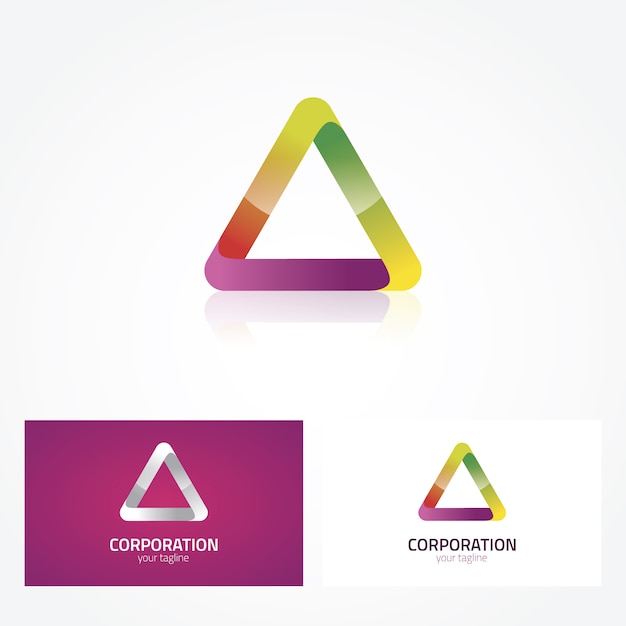 Vettore gratuito design triangolare logo