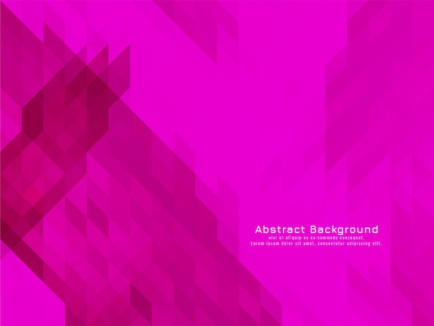 Triangular pink mosaic pattern geometric background vector