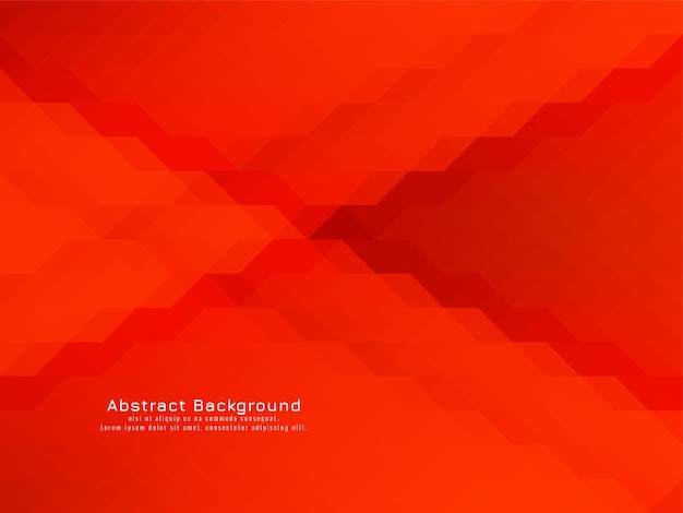 Triangular red color mosaic pattern geometric background vector