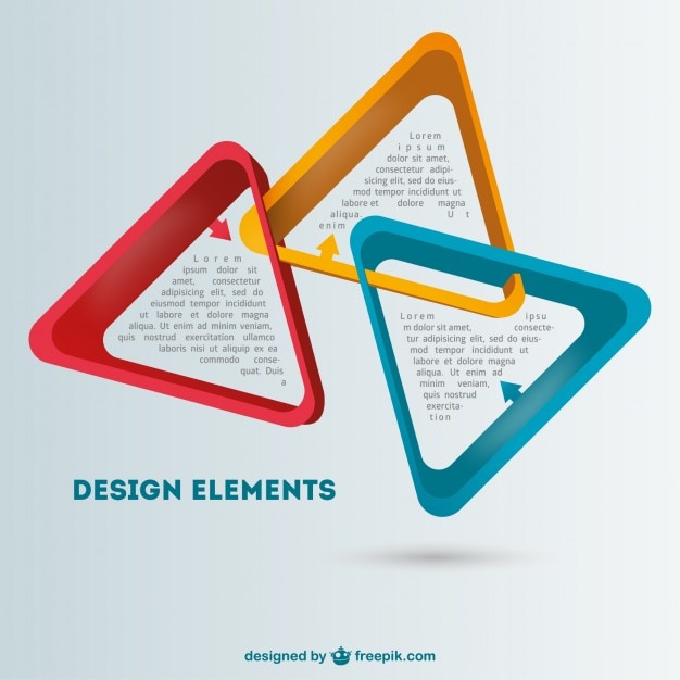 Бесплатное векторное изображение Треугольные текстовые шаблоны коробки