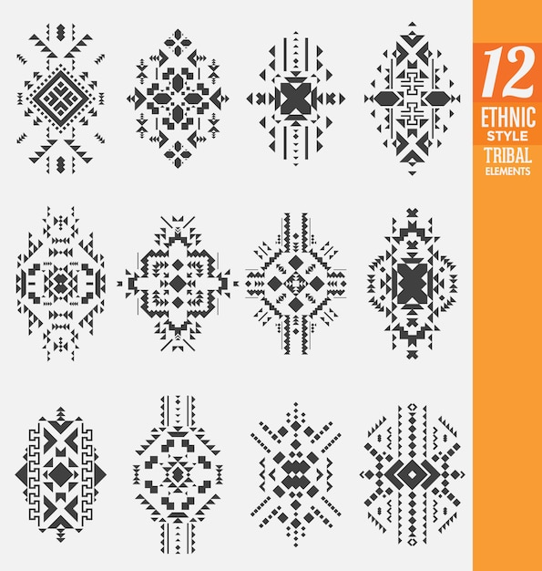 Free vector tribal elements collection