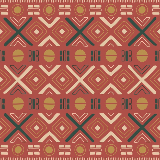Tribal pattern background, colorful seamless geometric design, vector