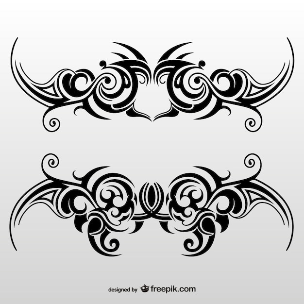 Tribal tattoo art set