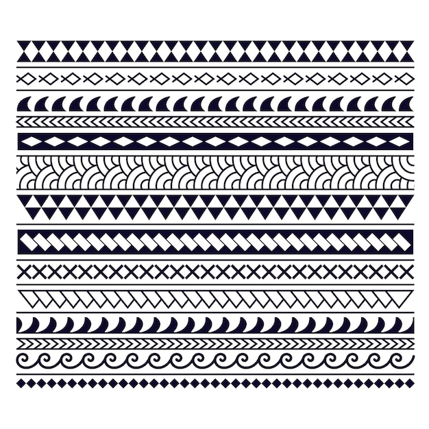 Free vector tribal tattoo border element