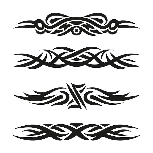 Free vector tribal tattoo border element