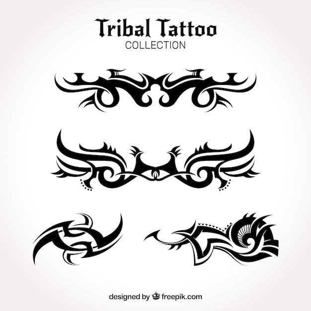 Free vector tribal tattoo collection