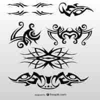 Free vector tribal tattoo editable collection