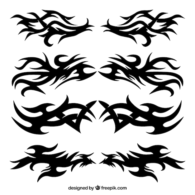 Free Vector  Tribal tattoos set