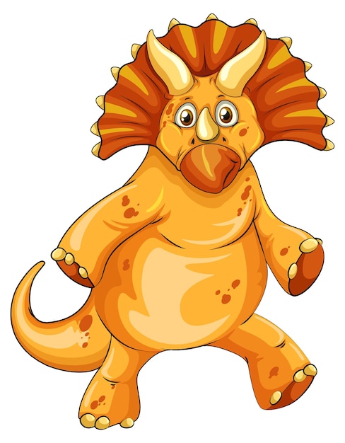 A triceratops dinosaur cartoon character