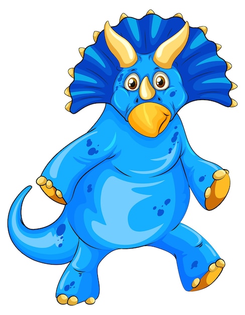 Free vector a triceratops dinosaur cartoon character