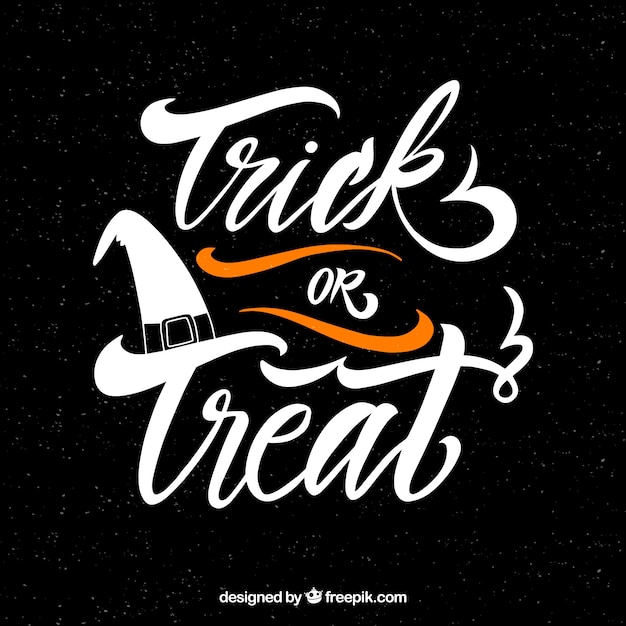 Trick lettering or witch hat deal