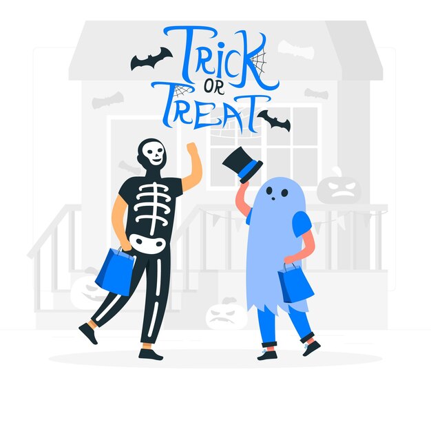 Trick or treat concept illustration