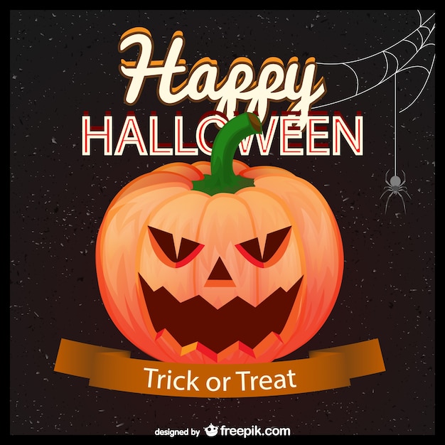 Trick or treat halloween card