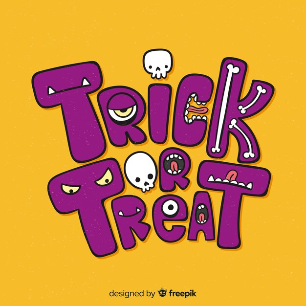Trick or treat lettering background